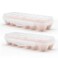 Pedersean Egg Storage for Refrigerator, Egg Holder for Fridge, Portable Egg Organizer with Lid, Stackable Egg Storage with Safety Buckle (transparent2)