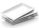 DOWAN 9.7" Rectangle Serving Plates Set of 4 - Restaurant Plates for Party, Wedding, and Entertaining - White Rectangular Dishes for Steak, Taco, Sushi, Chips, Appetizer, Cake - Dishwasher &amp; Oven Safe