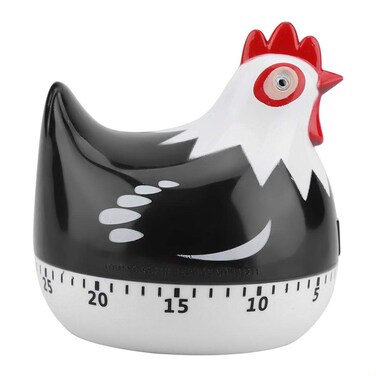 Chicken Cartoon Kitchen Timer Cooking Timer Cute Timer Reminder Countdown Baking Timer for Cooking Baking(Black)