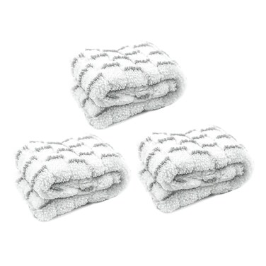 ITTAHO 3 PCS Window Scrubber Refill Sleeve, Professional Microfiber Cover Window Washer Replacement Cover (White &amp; Gray) - 11 Inch