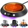 Kepwam Coffee Mug Warmer - 55W Electric Coffee Warmer for Desk 3 Temp Settings &amp; 2-9 Timer Smart Cup Warmer for Desk Candle Warmer Plate with LED Lights Beverage Tea Milk Warmer for Home &amp; Office