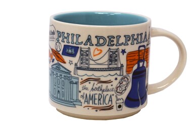 Starbucks Been There Series Philadelphia Ceramic Mug, 14 Oz