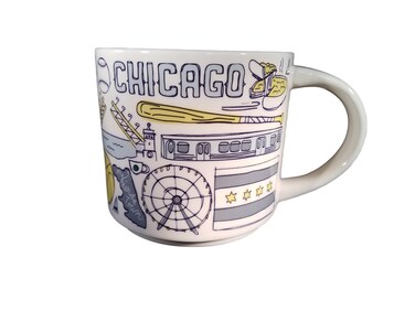 Starbucks Chicago Been There Series Ceramic Coffee Mug, 14 oz