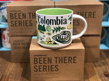 Starbucks COLOMBIA BEEN THERE SERIES Across The Globe Collection Ceramic Coffee Mug, 14 Fl Oz