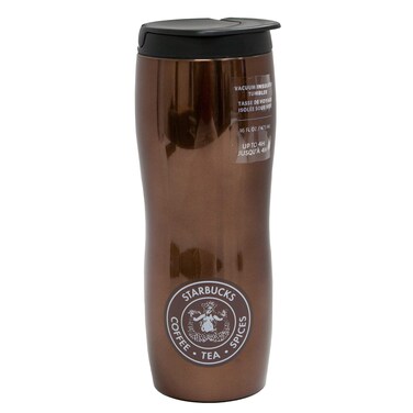 Starbucks The First Store Pike Place Stainless-Steel Tumbler (16 oz, Brown)