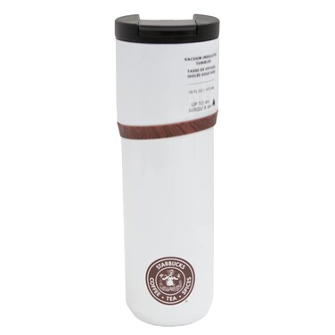 Starbucks The First Store Pike Place Stainless-Steel Tumbler (16 oz, White)