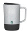 Starbucks 2024 White and Grey Mug with Rubber Bottom &amp; Lid   14oz