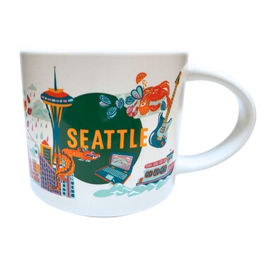 Starbucks Discovery Series Seattle Ceramic Mug, 14 Oz