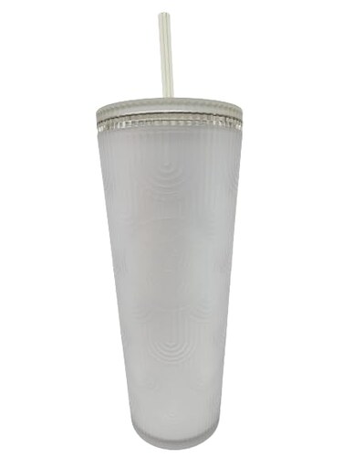 Starbucks Fall 2024 Clear Soft Touch Siren Scale Cold Cup Tumbler, Venti 24 oz