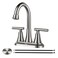 4 Inch Bathroom Faucets for Sink 3 Hole, Faucet for Bathroom Sink with Pop-up Drain &amp; Supply Hoses, 2-Handle 360 Swivel Spout Stainless Steel Lead-Free, Centerset Faucet for Bathroom Vanity Lavatory