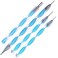 JUYA Quilling Slotted Tools with Stainless Steel Head (4-pc Set, Blue)