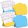 RESOVO Playing Cards Holders Stands Decks w/Foldable Tabletop Stand, 3 Layers Design for Poker UNO Cards, Playing Card Accessories, Set of 4 (2 Blue + 2 Yellow)