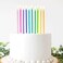 Apluselection 40-Count Rainbow Birthday Candles, Tall Thin Birthday Cake Candles Set, Rainbow Cupcake/Cake Decorations