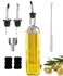 Leaflai 17oz Olive Oil Dispenser Bottle, 500ml Oil &amp; Vinegar Cruet with 2 Stainless Steel Pourers, 2 Labels,1 Brush and 1 Funnel for Kitchen