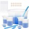 KISREL Silicone Measuring Cups for Resin, Resin Supplies with 600&amp;100ml Silicone Cups, Resin Mixing Cups, Silicone Stir Sticks, Epoxy Mixing Cup