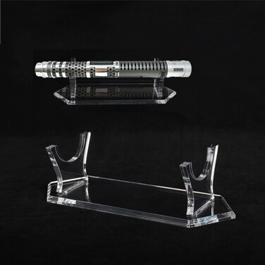 WANLIAN Lightsaber Stand Knife Stand Acrylic Desktop Lightsaber Display Stand Sword Stand Holder Decorative Sword Stand Display Stand For saber, dagger, sword display(Transparent 1 pack)