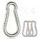 sprookber Stainless Steel Carabiner Spring Snap Hook - 304 Stainless Steel Heavy Duty Clips, Set of 4 (2.25 Inch)