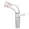 StonyLab Glass Vacuum Take Off Adapter, 105 Degree Bent, Short Stem with 24/40 Joints