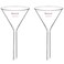 StonyLab 2-Pack Glass Heavy Wall Funnel Borosilicate Glass Funnel, Short Stem 50mm Diameter, 50mm Stem Length