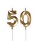 50th Birthday Candles,Gold Number 50 Cake Topper for Birthday Decorations Party Decoration