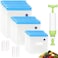 Reusable Sous Vide Bags 3 Sizes - 20 Pack with Hand Pump, Sealing Clips for Sous Vide Cooking and Food Storage (Blue Kit)
