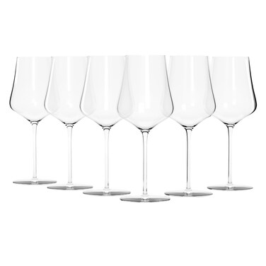Gabriel-Glas Crystal Wine Glasses, Set of 6 with Gift Box - Premium, Universal Wine Glass for Red and White Wine - Dishwasher Safe, Lead-Free, 16 oz
