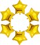 24 Pcs 18" Gold star Balloons Foil Balloons Mylar Balloons for Baby Shower, Gender Reveal, Wedding, Magical Prom or Engagement Party Decoration (Gold)