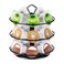 FlagShip K cup Holder Carousel 3 Tier for Keurig Pod Holder Metal DIY Install Small for K-cup Storage Stand 21 K Pod Storage
