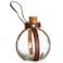 Skeleteen Dark Magic Potion Bottle - Brown Wizard Potions Glass Holder with Cork Stopper and Faux Leather Harness with Holster Loop