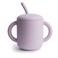 mushie 100% Silicone Training Cup &amp; Straw for Toddlers   6 Months+ (Soft Lilac)