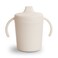 mushie Trainer Sippy Cup   Made in Denmark   Leak Resistant Twist-Off Lid &amp; Handles   Plastic  6 Months + (Ivory)