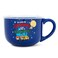 Silver Buffalo Harry Potter Holiday Golden Trio Ceramic Soup Mug With Vented Lid For Ice Cream, Cereal, Beverages   Holds 24 Ounces