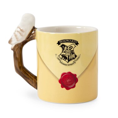 Harry Potter Envelope 20-Ounce Ceramic Mug With Sculpted Hedwig Handle   Large Coffee Cup For Espresso, Caffeine, Beverages, Home &amp; Kitchen Essentials   Wizarding World Hogwarts Gifts and Collectibles