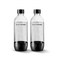 sodastream Classic Dishwasher Safe 1L Carbonating Bottle, Pack of 2 (Black)