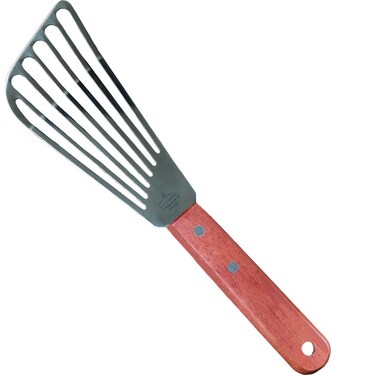 La Cuisine Fish Slotted Spatula Turner with Beveled Edged Stainless Steel, For Flipping Fish Egg Pancake Patties Fries. Blade 6.5", Size 11