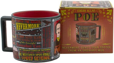 The Unemployed Philosophers Guild Edgar Allan Poe Coffee Mug - Famous Quotes and Portrait of the Gothic Horror Author - Comes in a Fun Gift Box, 14oz