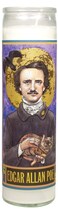 Edgar Allan Poe Secular Saint Candle - 8.5 Inch Tall Glass Prayer Votive - Made in The USA