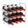 Sorbus Metal Wine Racks Countertop - 3 Tier Stackable Wine Rack - Bottle Rack Holds 12 Wine Bottles for Home, Bar, or Wine Cellar, Free-Standing Wine Rack for Inside Cabinet Wine Storage (Silver)