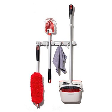 OXO Good Grips Wall-Mounted Mop and Broom Organizer 3"x5"x17