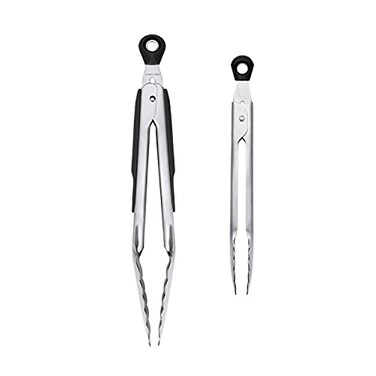 OXO Good Grips 2-Piece Tong Set, Silver