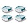 OXO Good Grips Prep &amp; Go 2 Cup Divided Container - Leakproof Food Storage, Pack of 4