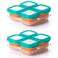 OXO Tot Baby Blocks Food Storage Containers, Teal, 4 Ounce - Set of 2