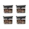 OXO Steel POP Small Square Container - 0.4 Qt (Pack of 4) Airtight Food Storage for Dried Herbs &amp; More, Grey