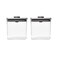 OXO Steel POP Container Short Rectangle - 1.7 Qt (Pack of 4) Airtight Food Storage Containers for Brown Sugar, Dried Beans &amp; More, Grey