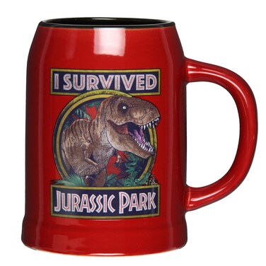 I Survived Jurassic Park T-Rex 24 Oz. Ceramic Beer Stein Coffee Mug Cup
