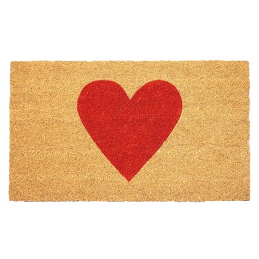 Calloway Mills Madison Heart Doormat (Red, 17" x 29")