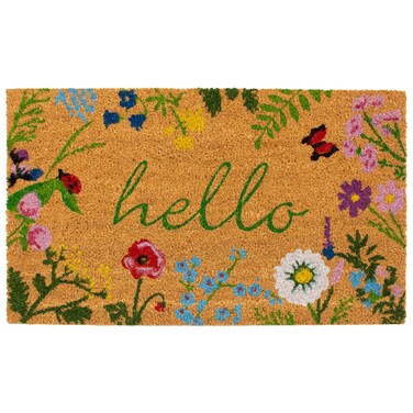 Calloway Mills AZ105992436 Floral Hello Doormat, 24" x 36", Multicolor