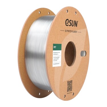 eSUN PET Filament 1.75mm, Heat Resistance High Toughness PET 3D Printer Filament, 1KG Spool (2.2 LBS) 3D Printing Filament for 3D Printers, Transparent Natural