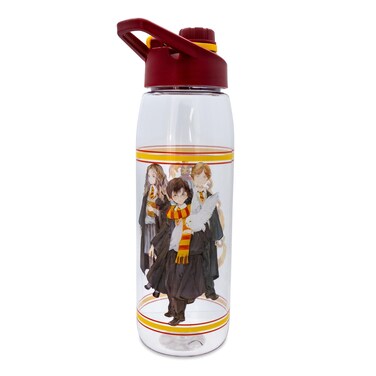 Harry Potter Hogwarts Anime Plastic Water Bottle With Screw-Top Handle Lid   Large Plastic Sports Jug   Holds 28 Ounces