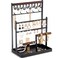 ProCase Jewelry Organizer Stand Necklace Organizer Earring Holder, 6 Tier Jewelry Stand Necklace Holder with 15 Hooks, Jewelry Tower Display Rack Storage Tree for Bracelets Earrings Rings -Black